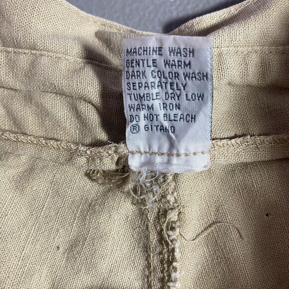 Vintage Gitano Express Shorts Pleated Wide Leg High Rise Mom 80s Womens 7 8 Tan - Picture 8 of 8